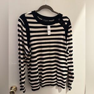 Black and white striped sweater